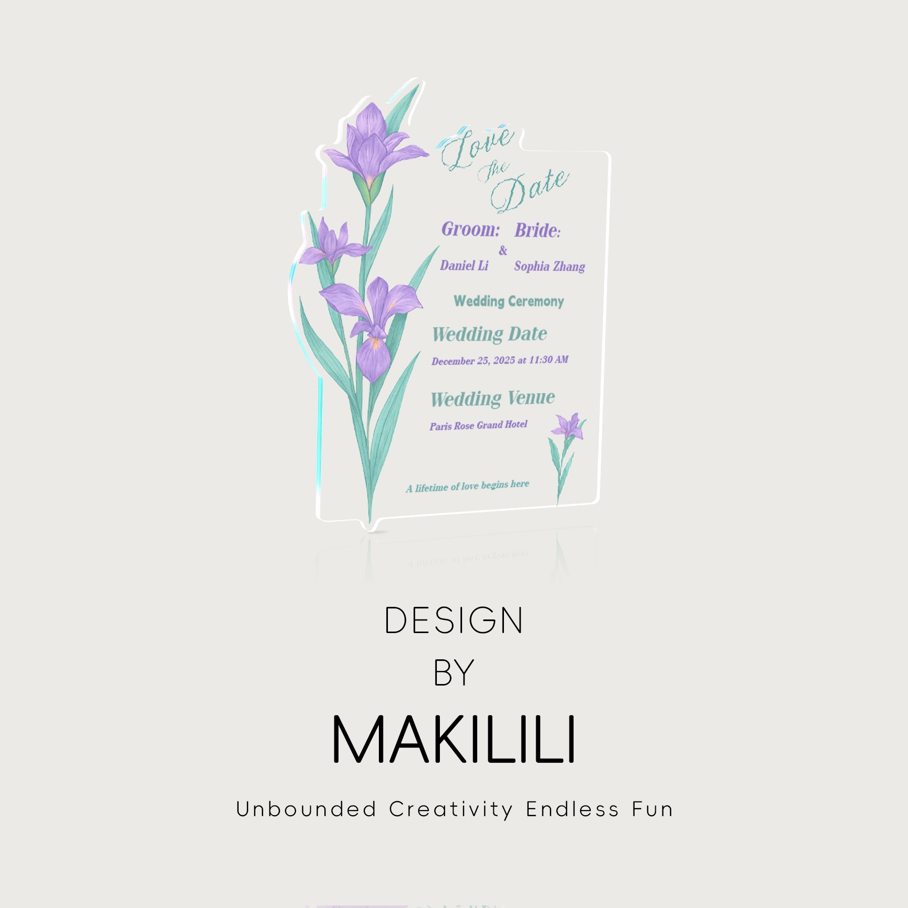 Custom Acrylic Invitation Card
