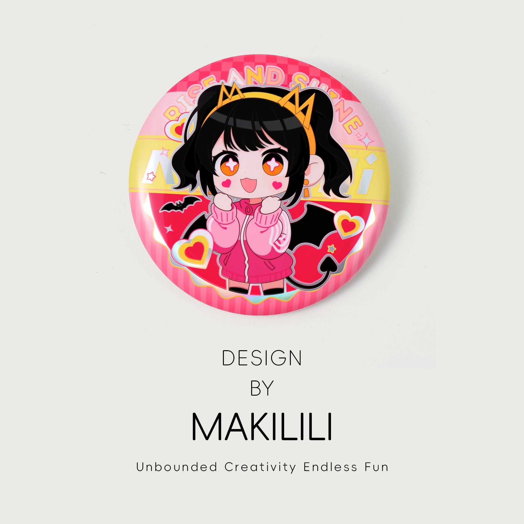 Custom Round Holo film badge/pin