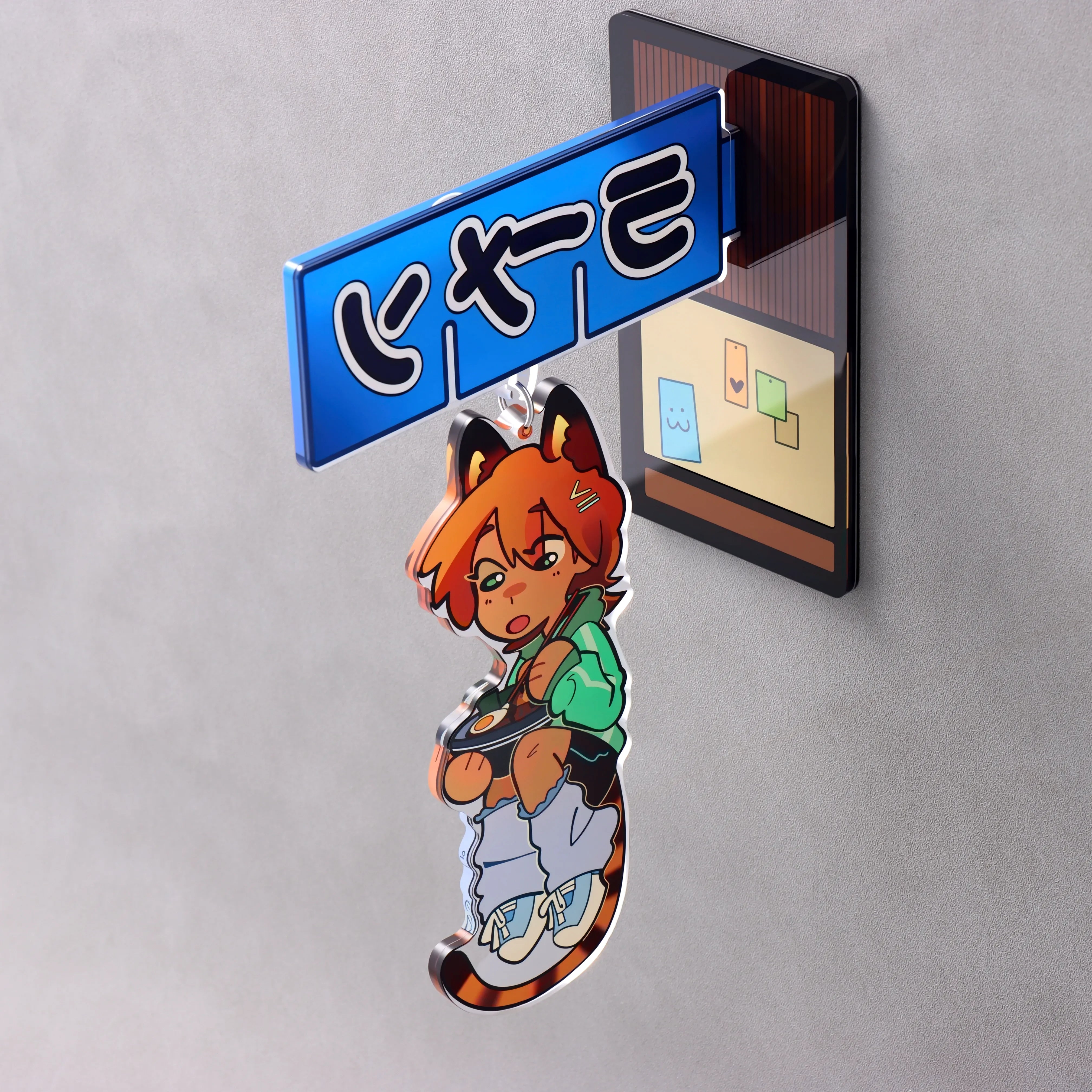 Custom Hanging Acrylic Magnet with Soft Magnetic Backing
