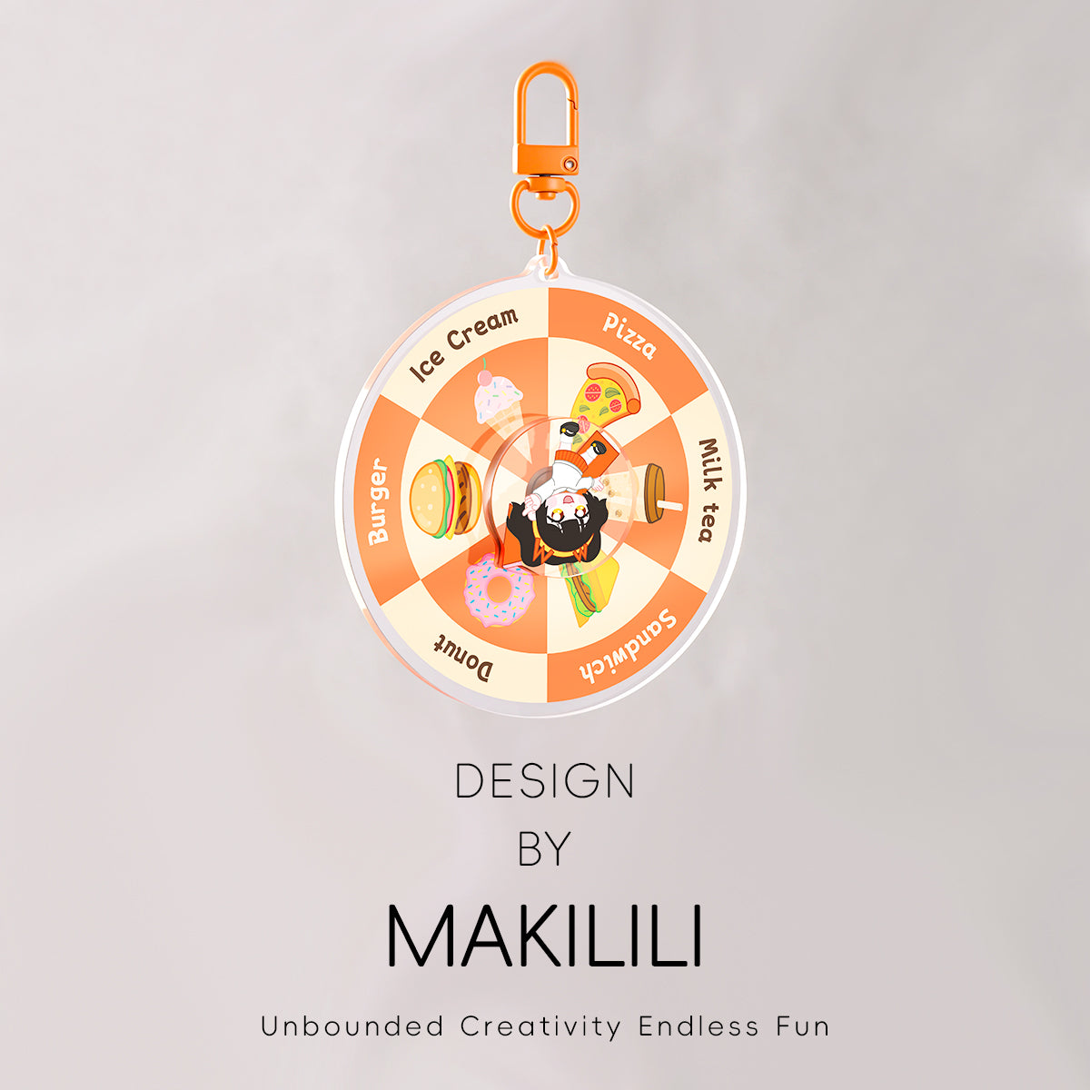 Custom Decision Spinner Acrylic Keychain