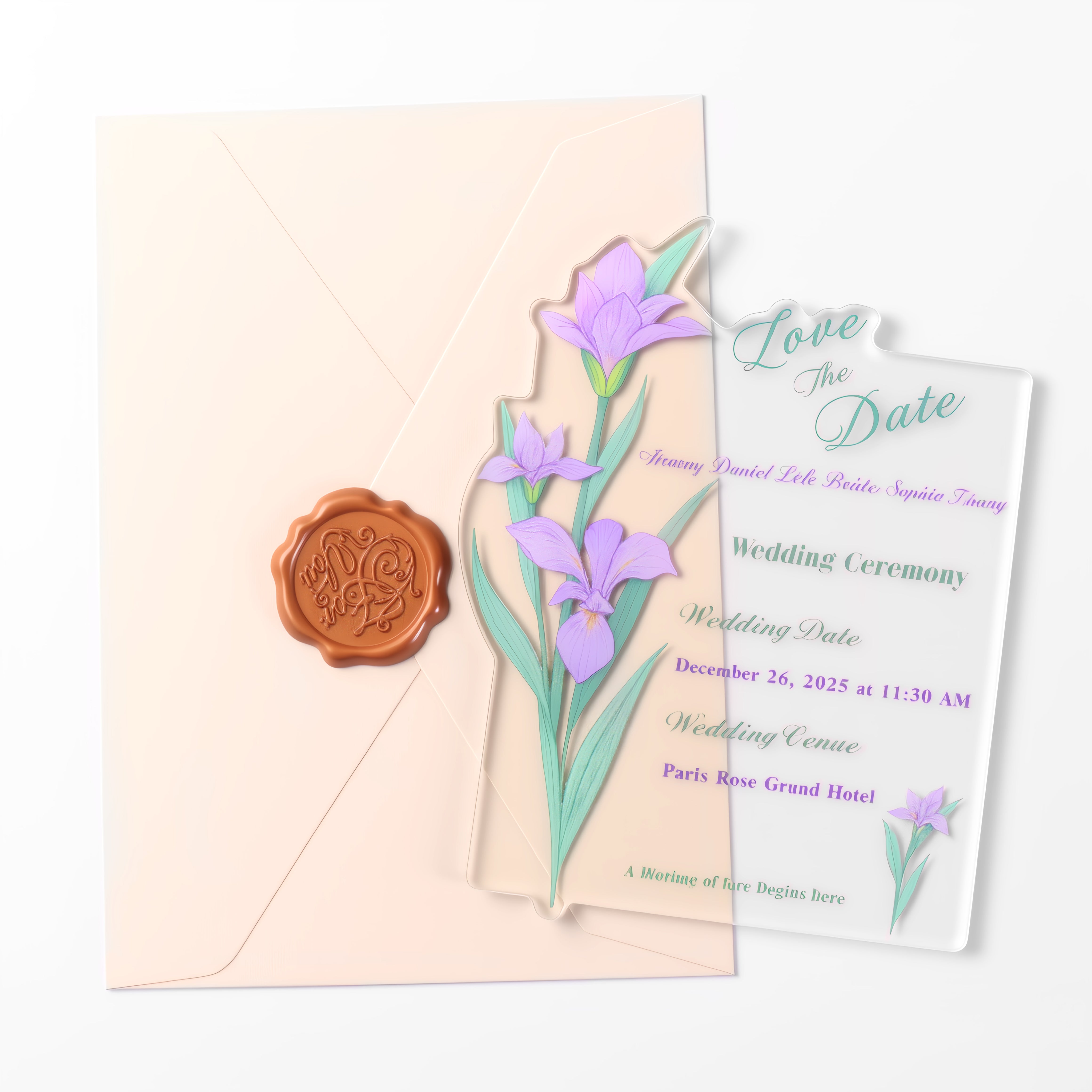 Custom Acrylic Invitation Card