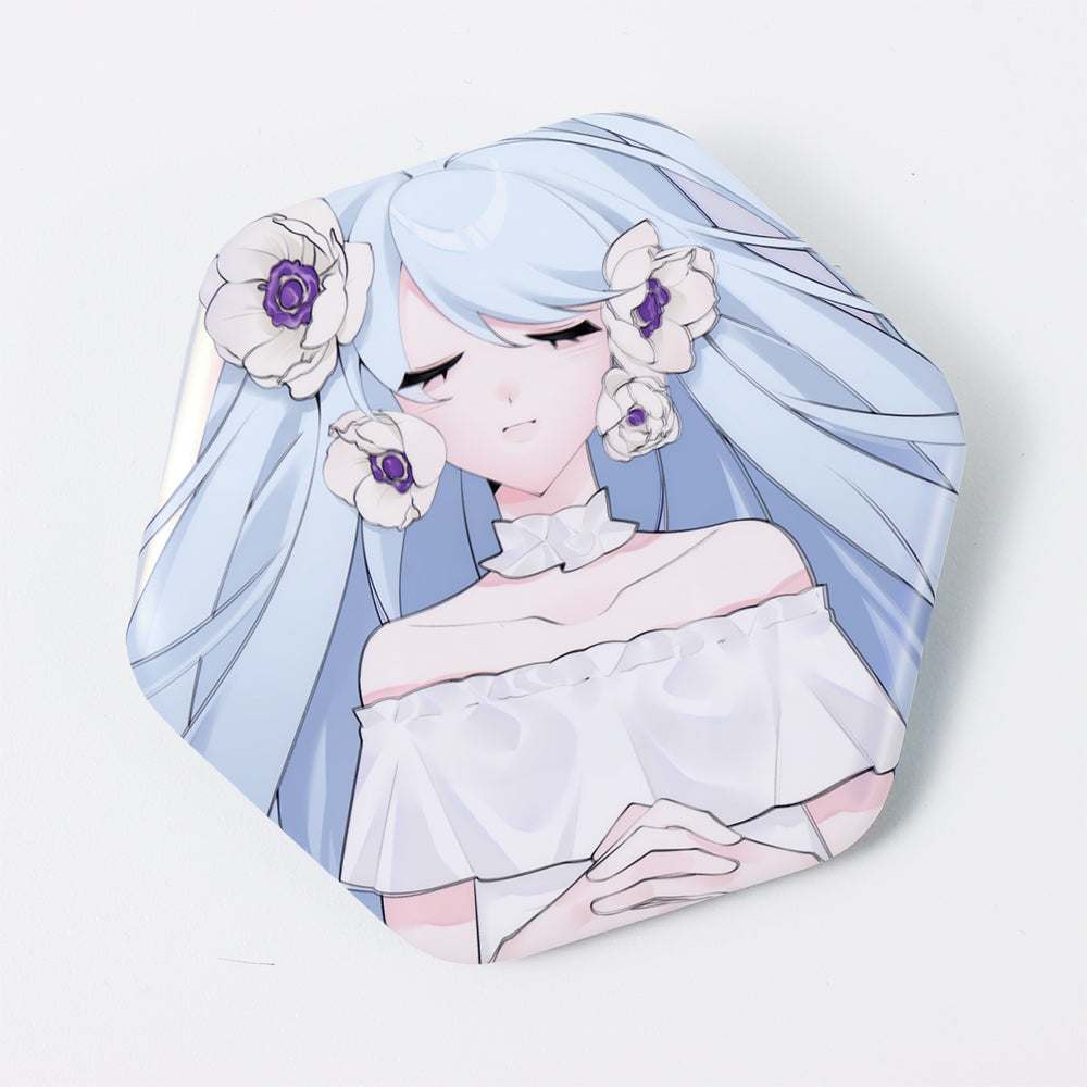 Custom Hexagon Holo film badge/pin